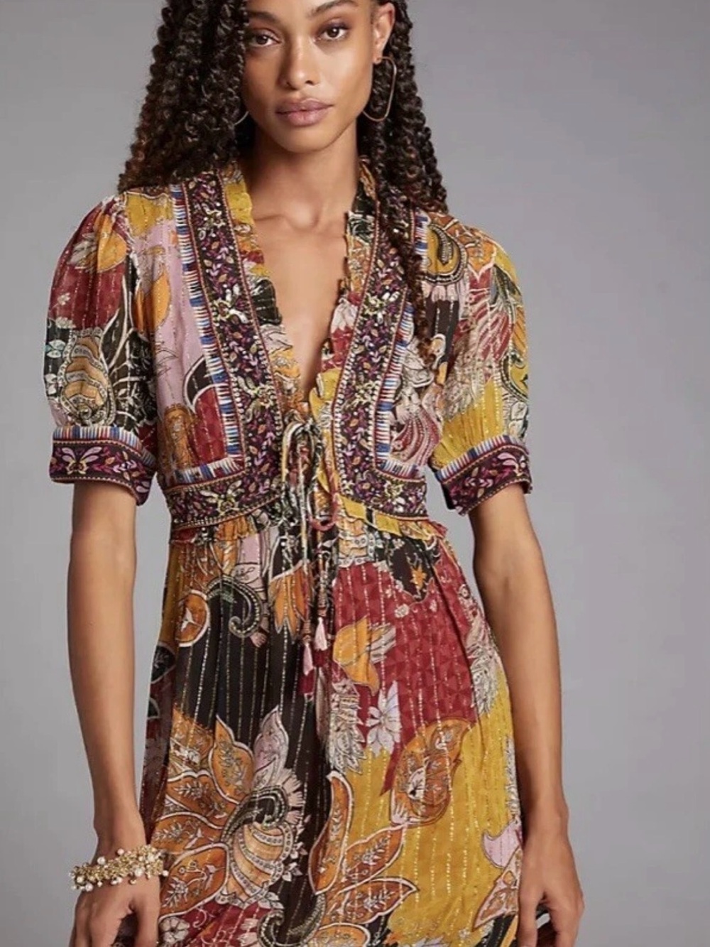 Anthropologie Verb by Pallavi Singhee Mini Beaded Dress